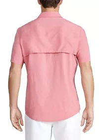 Big & Tall Short Sleeve Beach Woven Shirt