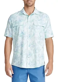 Big & Tall Short Sleeve Beach Woven Shirt