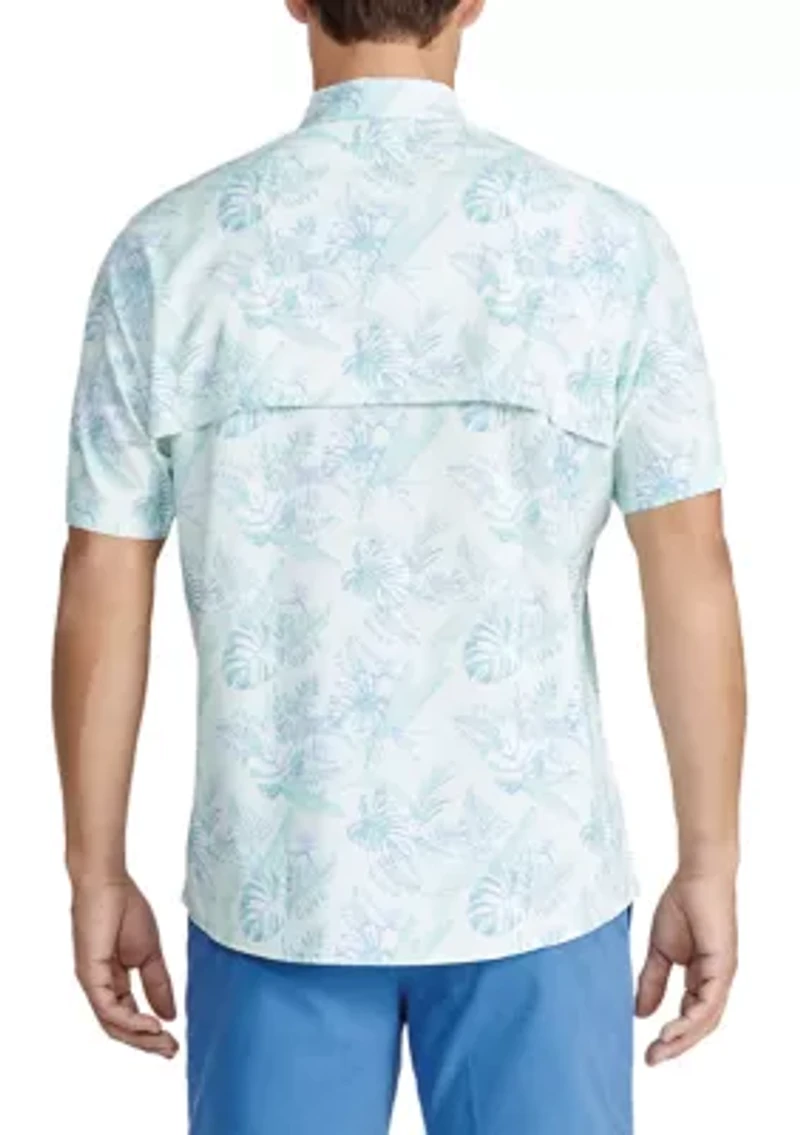 Big & Tall Short Sleeve Beach Woven Shirt