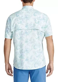 Big & Tall Short Sleeve Beach Woven Shirt