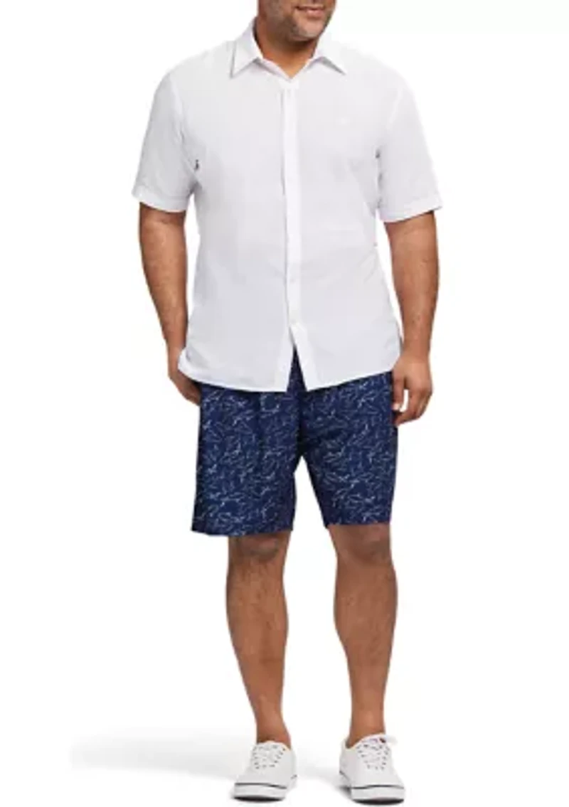 Big & Tall Linen Short Sleeve Button Down Shirt