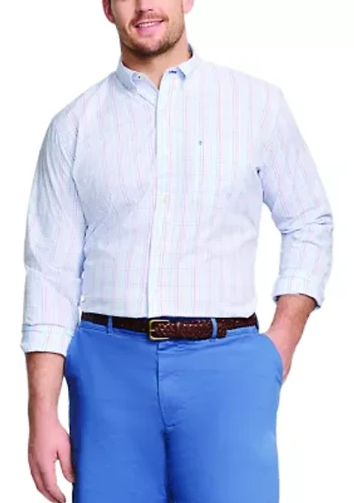 Big & Tall Performance Comfort Long Sleeve Button Down Shirt