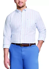 Big & Tall Performance Comfort Long Sleeve Button Down Shirt