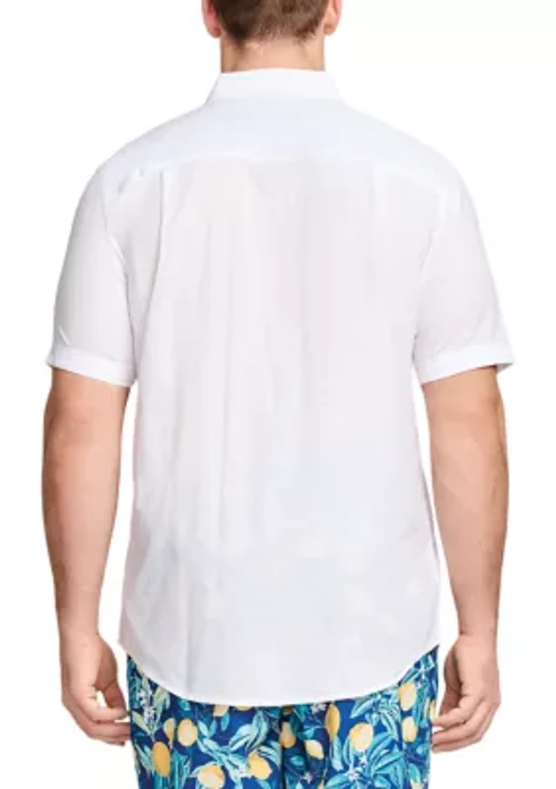 Big & Tall Dockside Chambray Short Sleeve Button Down Shirt