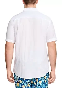 Big & Tall Dockside Chambray Short Sleeve Button Down Shirt