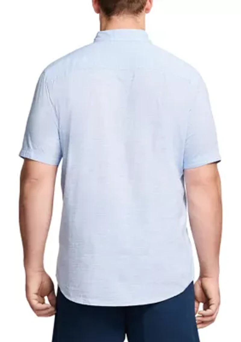 Big & Tall Dockside Chambray Short Sleeve Button Down Shirt