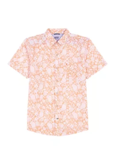 Big & Tall Dockside ChambrayShort Sleeve Button Down Shirt