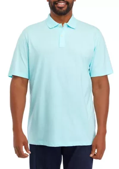 Big & Tall Short Sleeve Jersey Mélange Polo Shirt