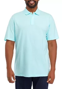 Big & Tall Short Sleeve Jersey Mélange Polo Shirt