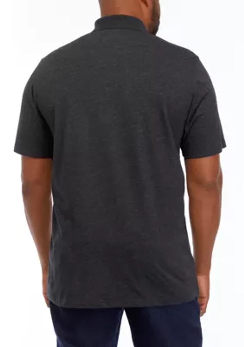 Big & Tall Short Sleeve Jersey Mélange Polo Shirt