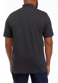 Big & Tall Short Sleeve Jersey Mélange Polo Shirt