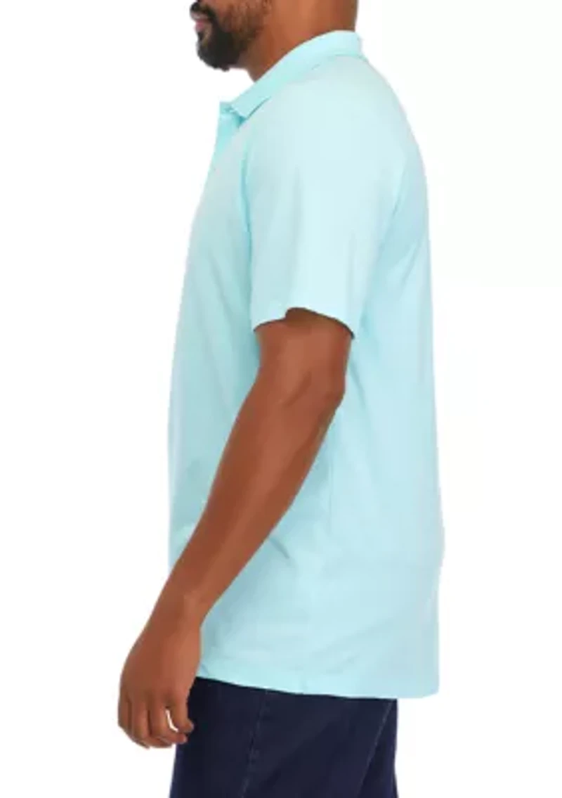 Big & Tall Short Sleeve Jersey Mélange Polo Shirt