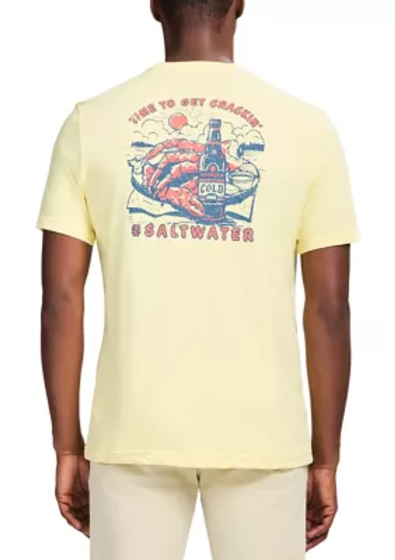 Short Sleeve Soft Washed Graphic Crew T-Shirt