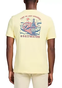 Short Sleeve Soft Washed Graphic Crew T-Shirt