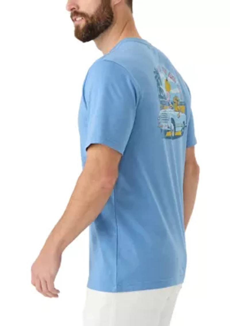 Short Sleeve Beach Graphic T-Shirt