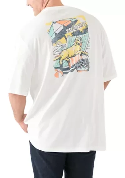 Short Sleeve Pool Day Dog Graphic T-Shirt