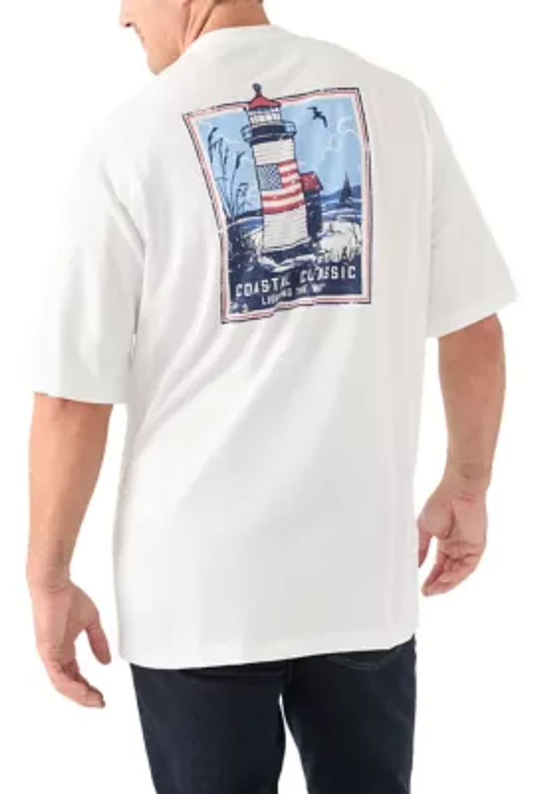 Big & Tall Short Sleeve Coastal Classic Lighthouse Graphic T-Shirt