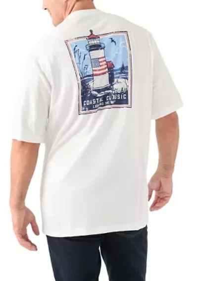 Big & Tall Short Sleeve Coastal Classic Lighthouse Graphic T-Shirt
