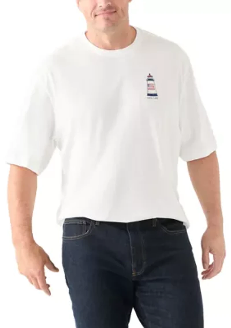 Big & Tall Short Sleeve Coastal Classic Lighthouse Graphic T-Shirt