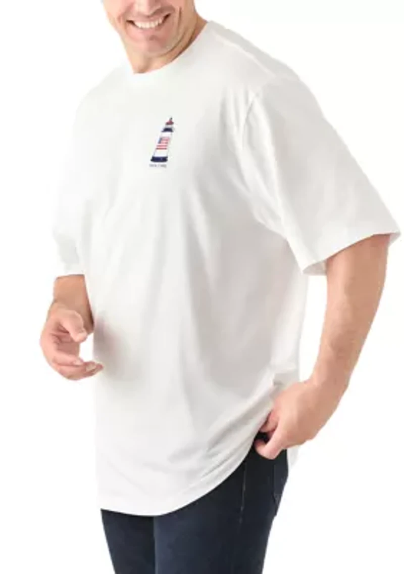 Big & Tall Short Sleeve Coastal Classic Lighthouse Graphic T-Shirt