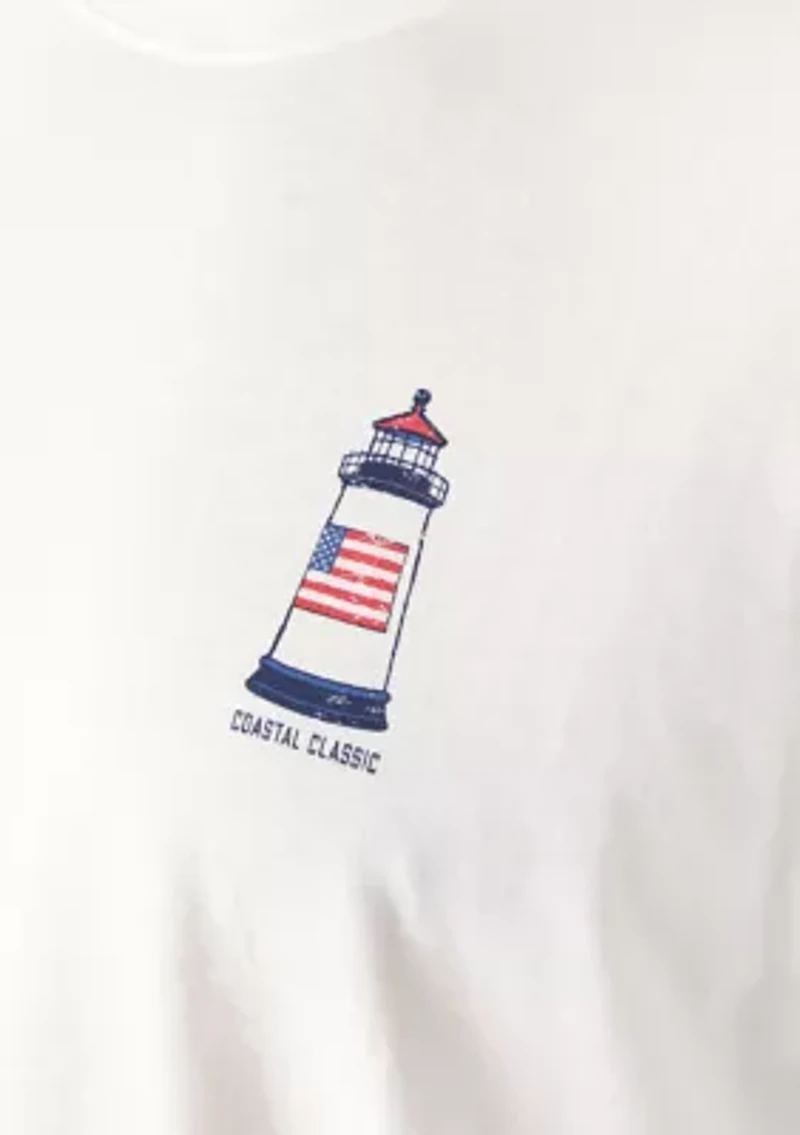 Big & Tall Short Sleeve Coastal Classic Lighthouse Graphic T-Shirt