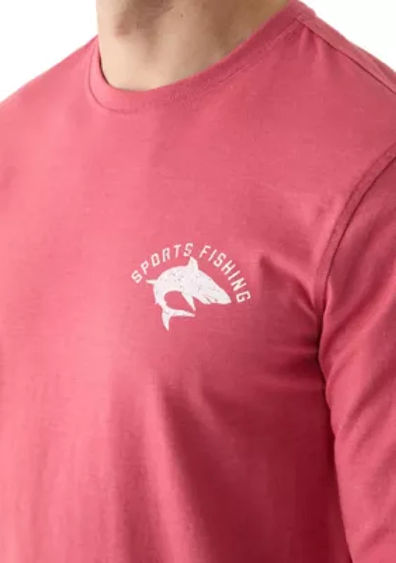 Long Sleeve Soft Wash Graphic Crew T-Shirt