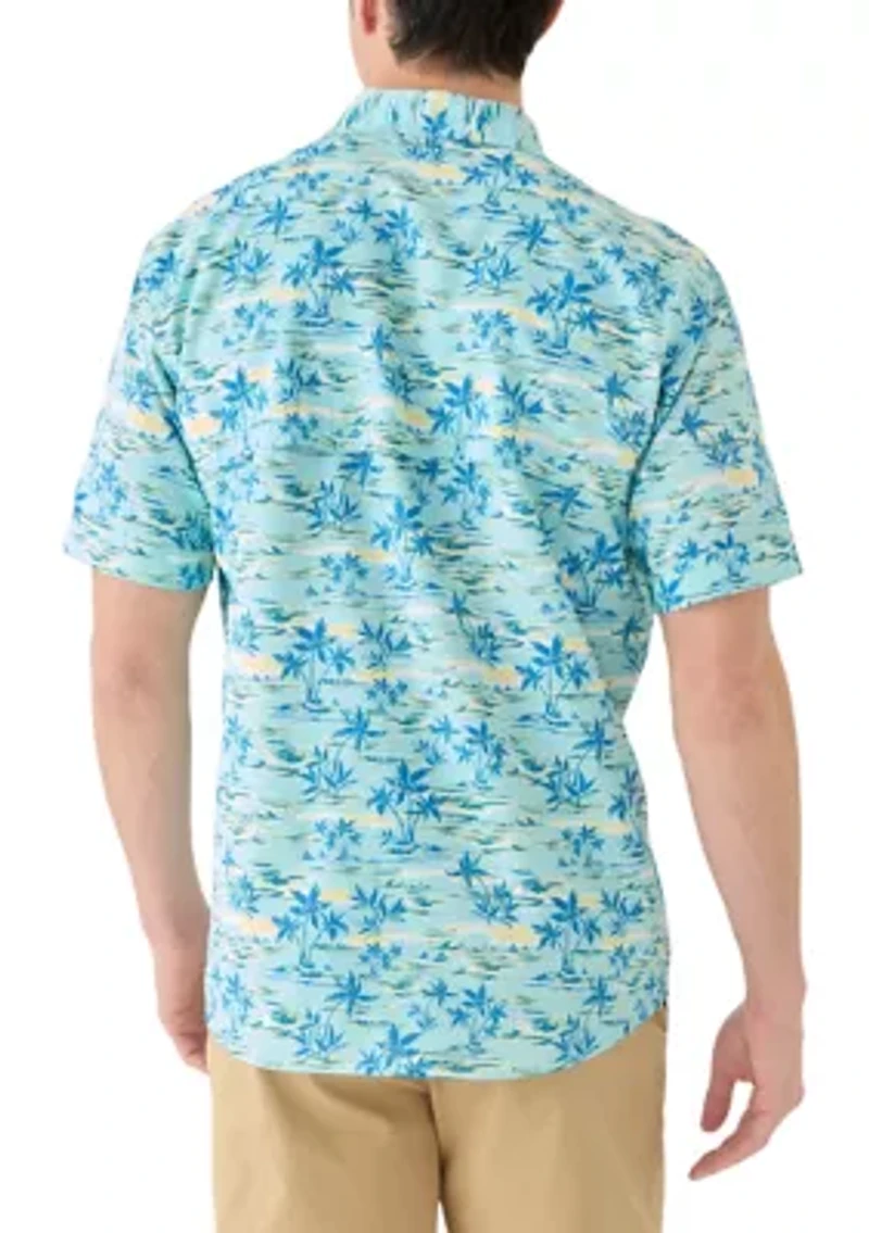Short Sleeve Sunshield Printed Beach Shirt