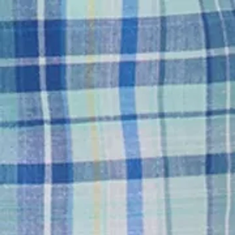 Big & Tall Short Sleeve Madras Plaid Shirt