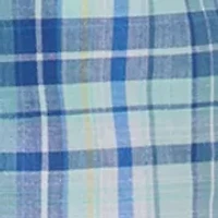 Big & Tall Short Sleeve Madras Plaid Shirt