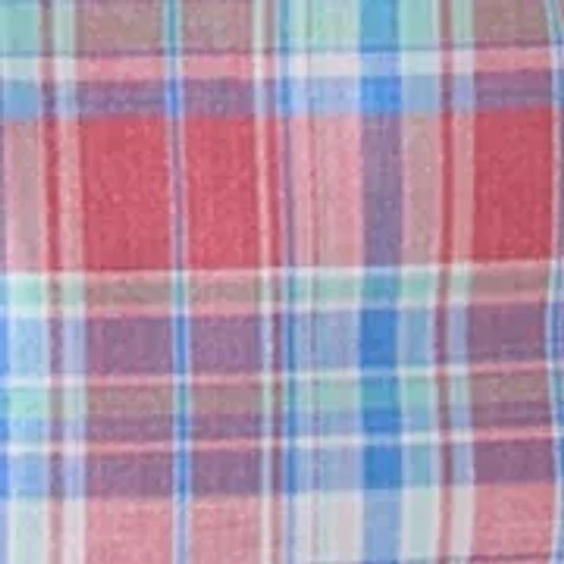 Big & Tall Short Sleeve Madras Plaid Shirt