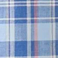 Short Sleeve Madras Plaid Linen Shirt