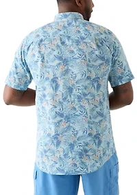 Big & Tall Dockside Chambray Printed Shirt