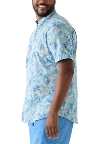 Big & Tall Dockside Chambray Printed Shirt