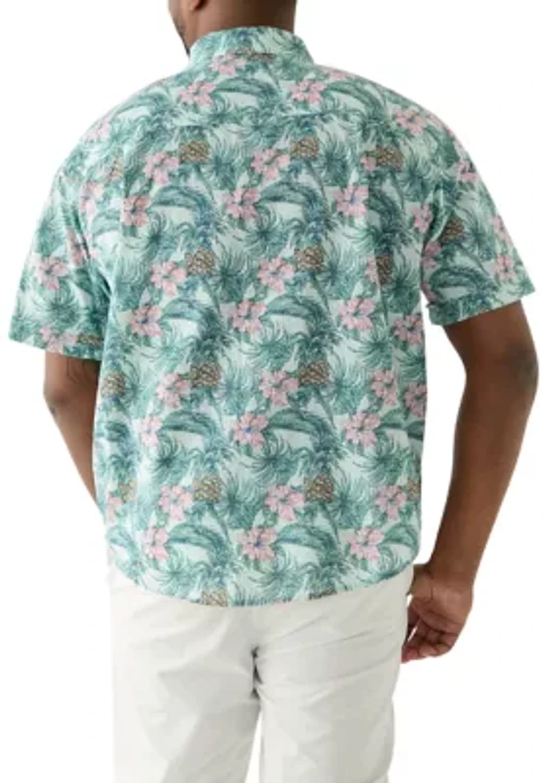 Big & Tall Dockside Chambray Printed Shirt