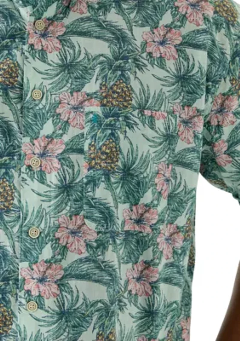 Big & Tall Dockside Chambray Printed Shirt