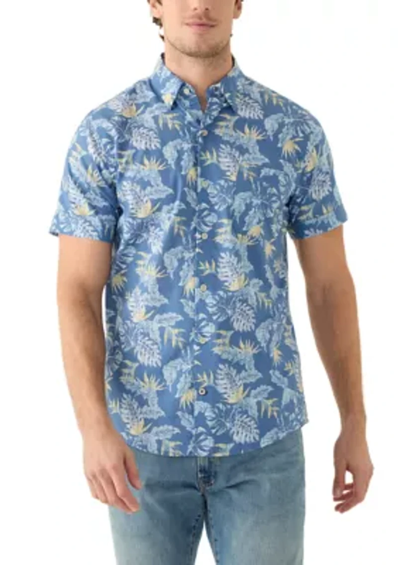 Dockside Chambray Printed Button Down Shirt