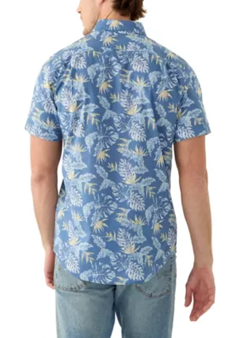 Dockside Chambray Printed Button Down Shirt