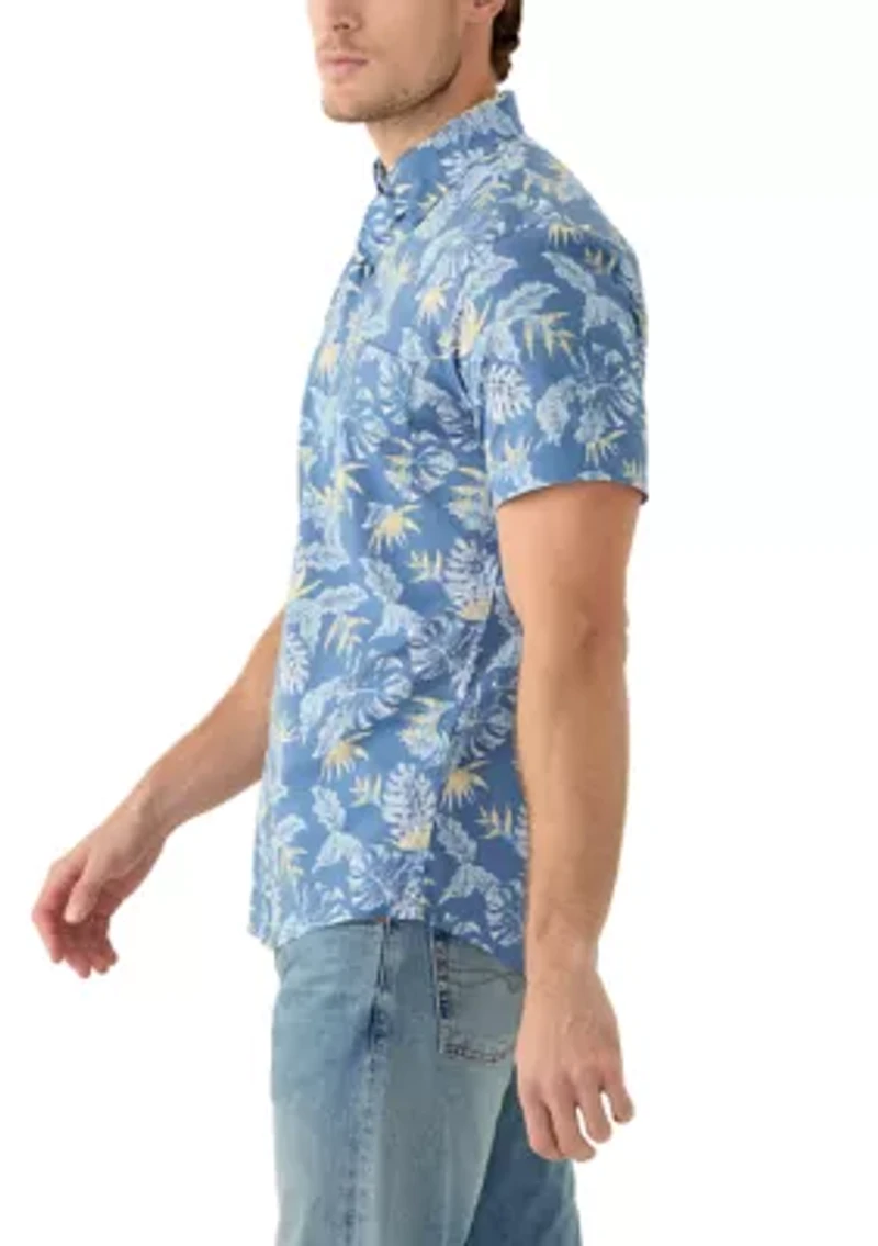 Dockside Chambray Printed Button Down Shirt