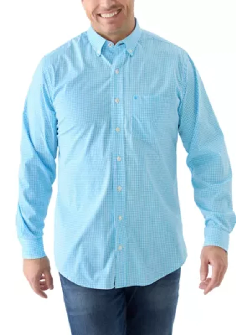 Big & Tall Comfort + Performance Woven Button Down Shirt