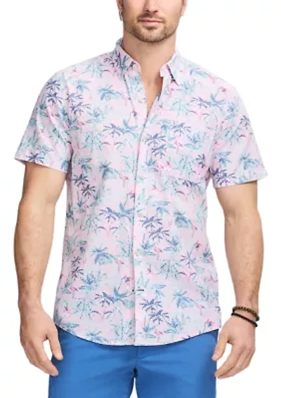Dockside Chambray Print Button Up Shirt
