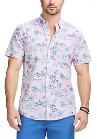 Dockside Chambray Print Button Up Shirt