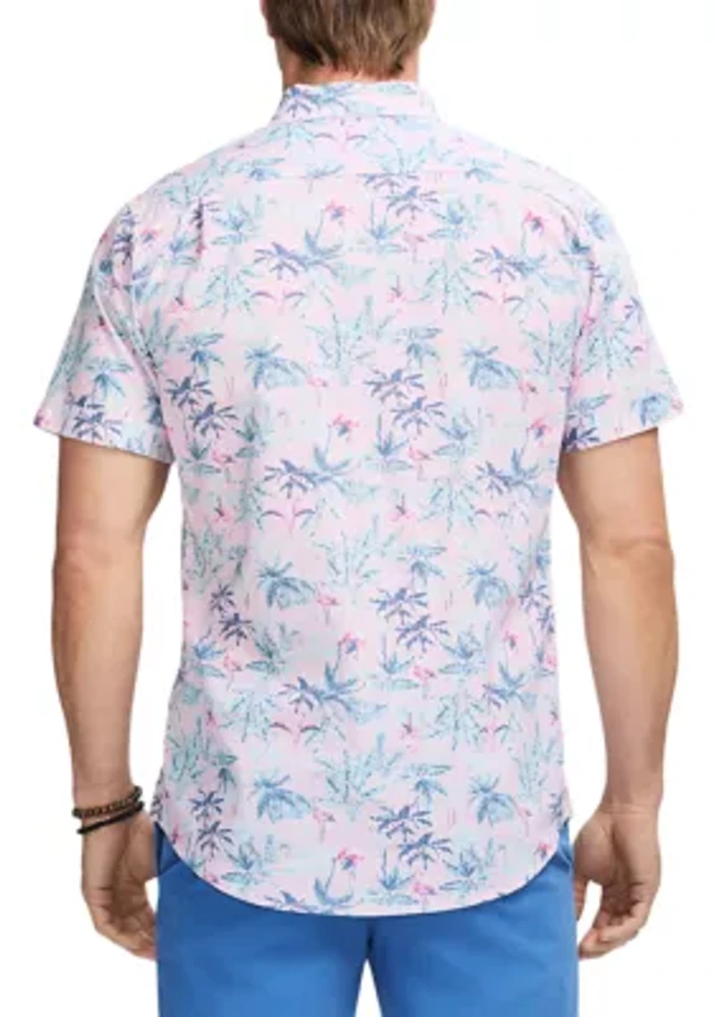 Dockside Chambray Print Button Up Shirt