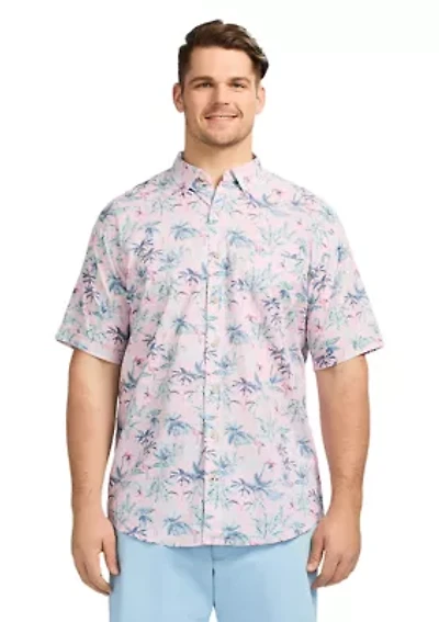 Big & Tall Dockside Chambray Printed Shirt
