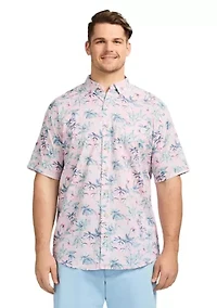 Big & Tall Dockside Chambray Printed Shirt