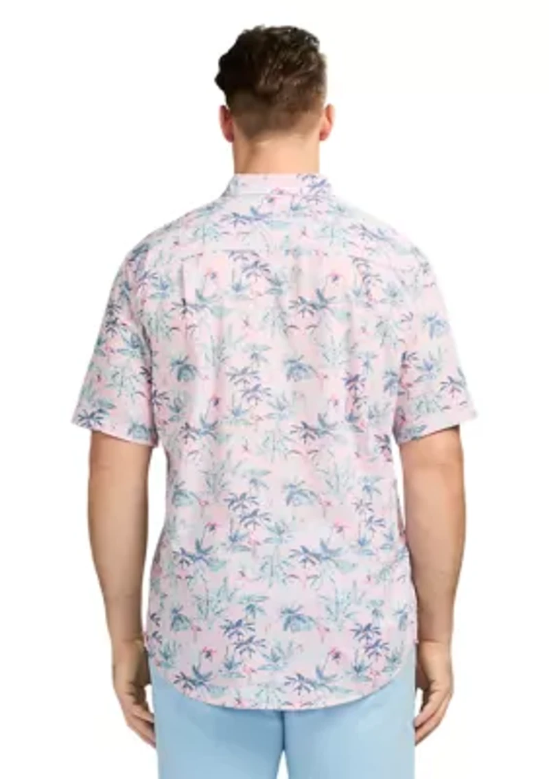 Big & Tall Dockside Chambray Printed Shirt