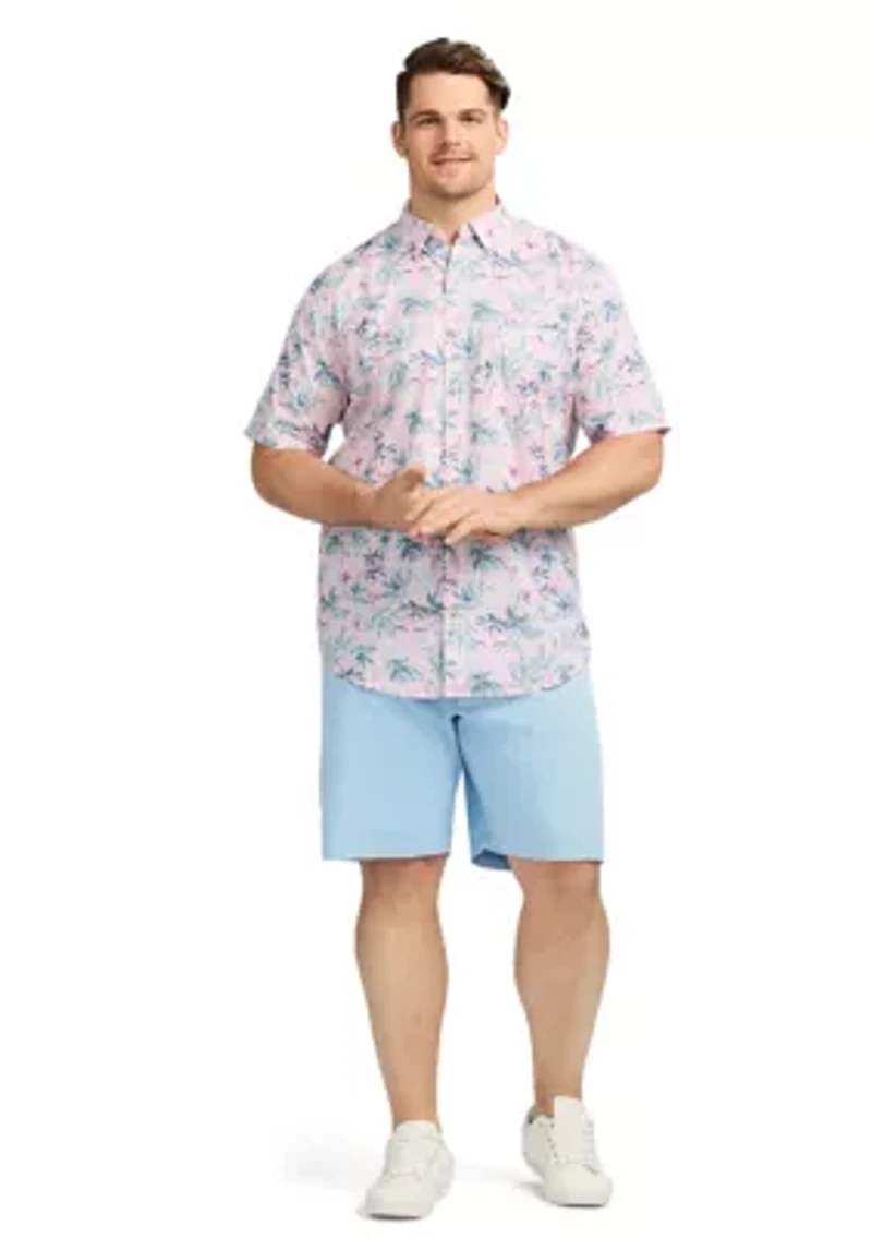Big & Tall Dockside Chambray Printed Shirt