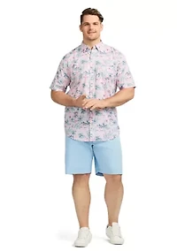 Big & Tall Dockside Chambray Printed Shirt