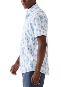 Palm Tree Short Sleeve Woven Shirt