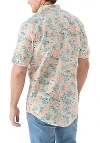 Big & Tall Dockside Chambray Floral Print Woven Shirt
