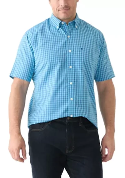 Big & Tall Gingham Plaid Woven Shirt